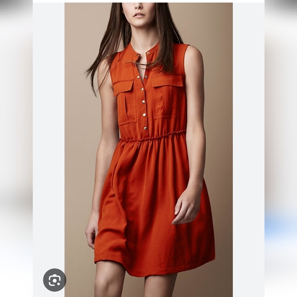 Burberry Brit Sleeveless Sienna Button-Front Casual Dress Size 10 - Picture 2 of 7
